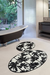 Mijölnir Juego de alfombras de baño Palm Djt, 2 piezas, Multicolor